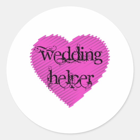 Sticker Rond Assistant mariage (Devant)