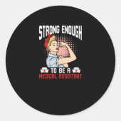 Sticker Rond Assistant médical de Strong Enough (Devant)