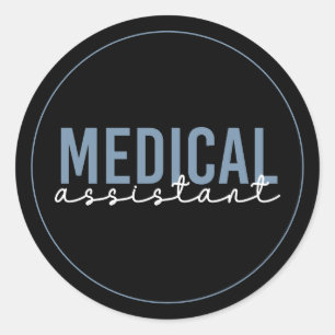 Sticker Rond Assistant Médicale MA   Assistant clinique