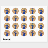 Sticker Rond Assistant Monkey (Feuille)