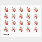Sticker Rond Assistant père Noël (Feuille)