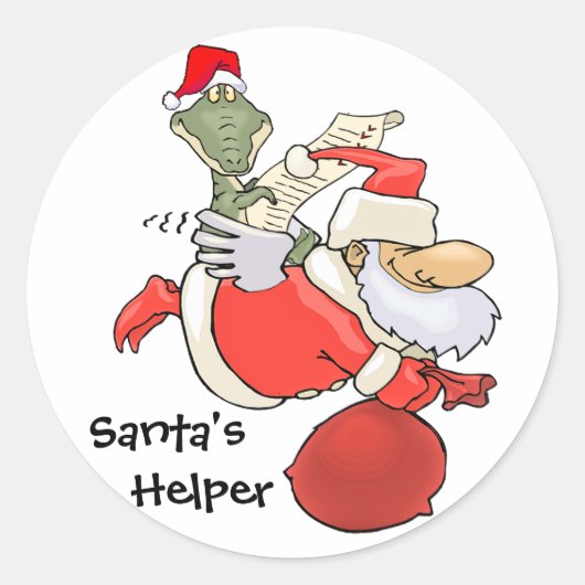 Sticker Rond Assistant père Noël (Devant)