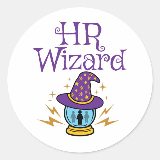 Sticker Rond Assistant Ressources humaines (Devant)