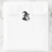Sticker Rond Assistant simple | Élégance en noir et blanc (Sac)