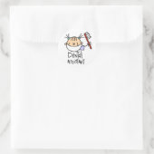 Sticker Rond Assistante dentaire (Sac)