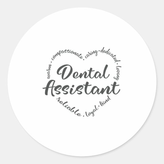 Sticker Rond assistante dentaire, dentiste, dentiste (Devant)