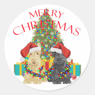 Sticker Rond Assistants du Père Noël