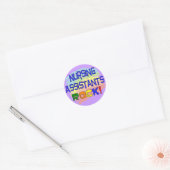 Sticker Rond Assistants en soins infirmiers ROCK (Enveloppe)