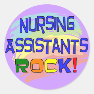 Sticker Rond Assistants en soins infirmiers ROCK