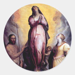 Sticker Rond Assomption de la Vierge Marie