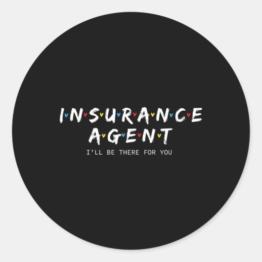Sticker Rond Assurances Agen Je Serai Là Pour Vous (Devant)