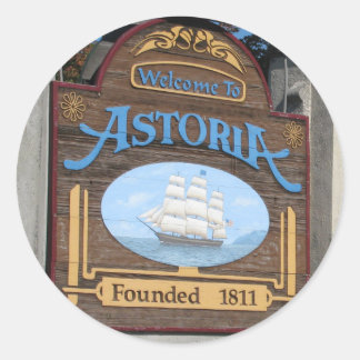 Sticker Rond Astoria, Oregon