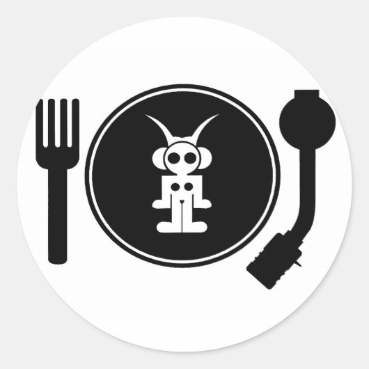 Sticker Rond astro DJ (Devant)