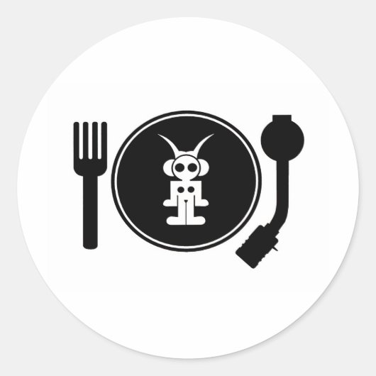 Sticker Rond astro DJ (Devant)