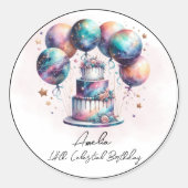 Sticker Rond Astrologie cosmique mystique céleste Merci (Devant)