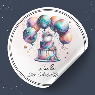 Sticker Rond Astrologie cosmique mystique céleste Merci