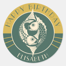 Astrologie Pisces Art Nouveau CC1106 Joyeux annive