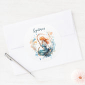 Sticker Rond Astrologie signe zodiaque de l'aquarelle de Sagitt (Enveloppe)