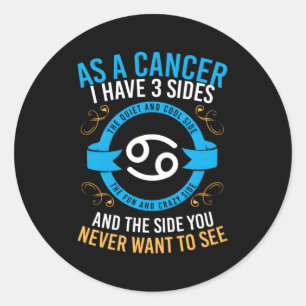 Sticker Rond Astrologie Symbole Zodiaque Cancer