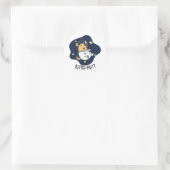 Sticker Rond Astromutt Funny Chien Astronaut Pun (Sac)