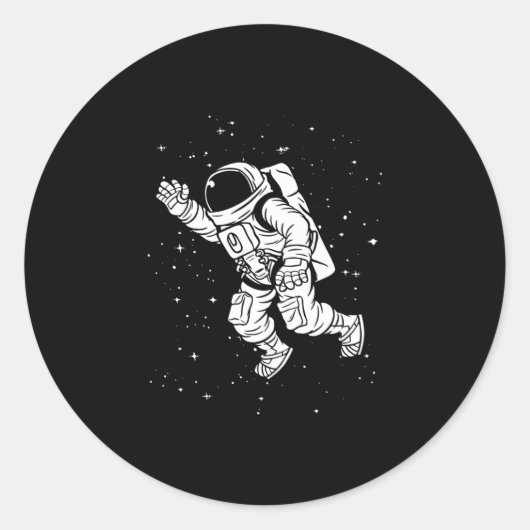 STICKER ROND ASTRONAUT ESPACE (Devant)