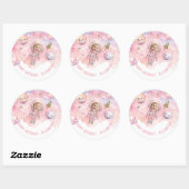 Sticker Rond Astronaut, fille spatiale (Feuille)