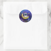Sticker Rond Astronaut & Lune (Sac)