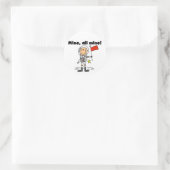 Sticker Rond Astronaut Mine Tous les T-shirts et cadeaux (Sac)