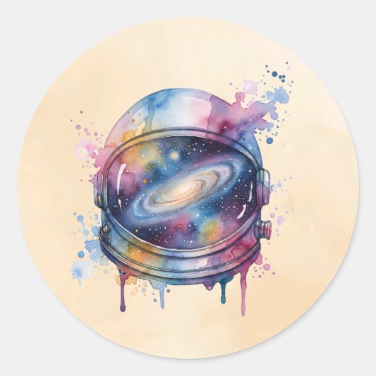 Sticker Rond Astronaute (Devant)