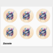 Sticker Rond Astronaute (Feuille)