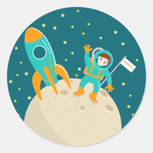 Sticker Rond Astronaute (Devant)