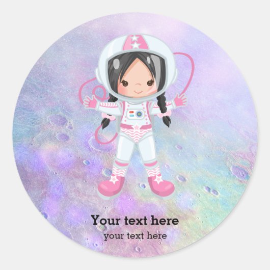 Sticker Rond Astronaute (Devant)