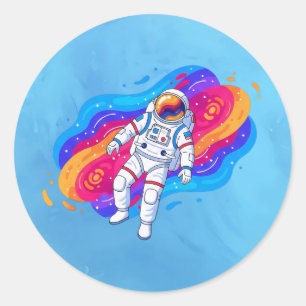 Sticker Rond Astronaute