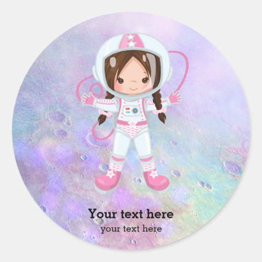 Sticker Rond Astronaute (Devant)