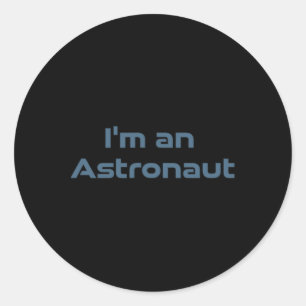 Sticker Rond Astronaute de surf Vague spatiale rétro Cosmic drô