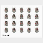 Sticker Rond Astronaute du squelette (Feuille)