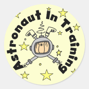 Sticker Rond Astronaute en T-shirts et cadeaux de formation