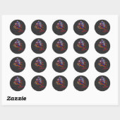 Sticker Rond Astronaute Motard (Feuille)