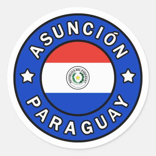 Sticker Rond Asunción Paraguay (Devant)