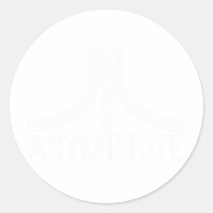 Sticker Rond Asymptote Retro Video Joueur Math Enseignant Gee