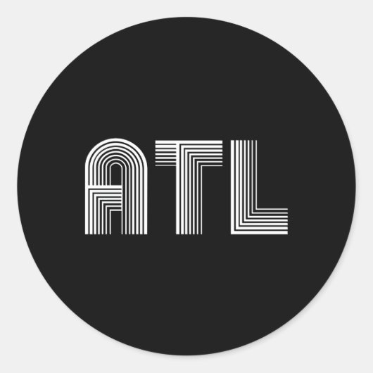 Sticker Rond Atal Atlanta A T L (Devant)
