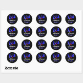 Sticker Rond Ataxia Guerrier Support de sensibilisation aux pap (Feuille)