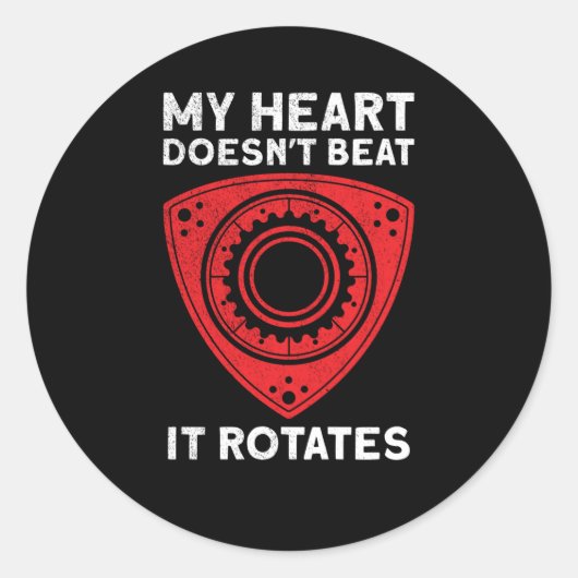 Sticker Rond Atelier de voiture de réglage de rotation des mote (Devant)