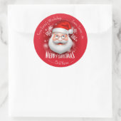 Sticker Rond Atelier du Père Noël Joyeux Noël (Sac)