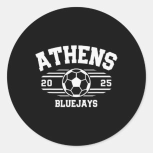 Sticker Rond Athens Bluejays Football Byll 2025 Lycée