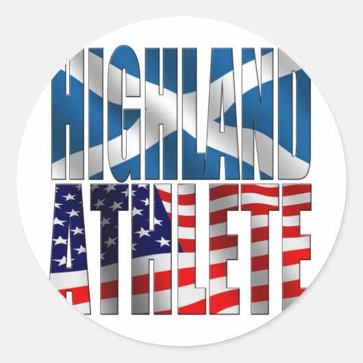 Sticker Rond Athlète Highland (Devant)