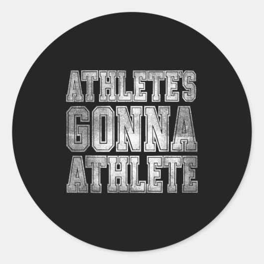 Sticker Rond Athlete's Gonna Athlete Determination Competitive (Devant)