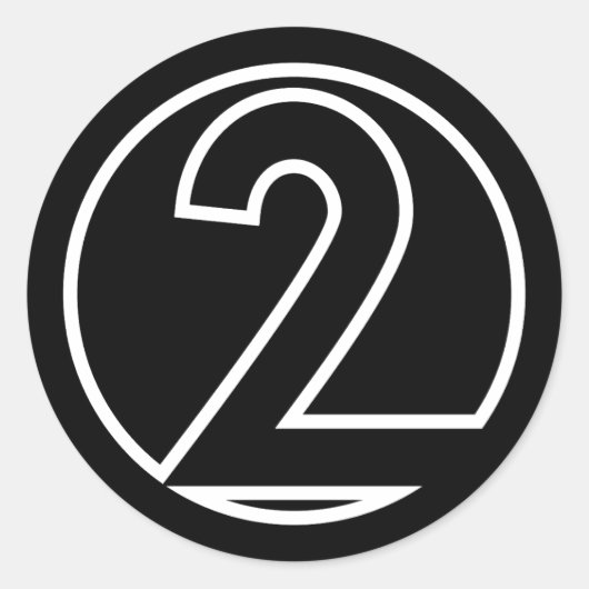 Sticker Rond Athlètes Numéro 2 forme circulaire (Devant)