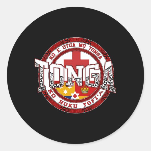 Sticker Rond Atikapu Tonga Gris Petit (Devant)