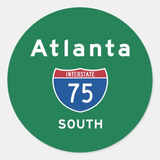 Sticker Rond Atlanta 75 (Devant)